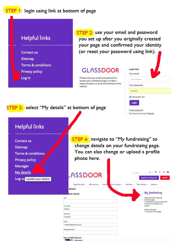How to edit your fundraising page