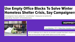 'Winter homeless shelter crisis' in Huffington Post